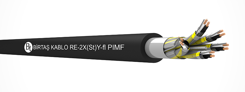 RE-2X(St)Y-fl PIMF    80°C  /  500 V Cu-XLPE-ISCR-OSCR-PVC-7DW